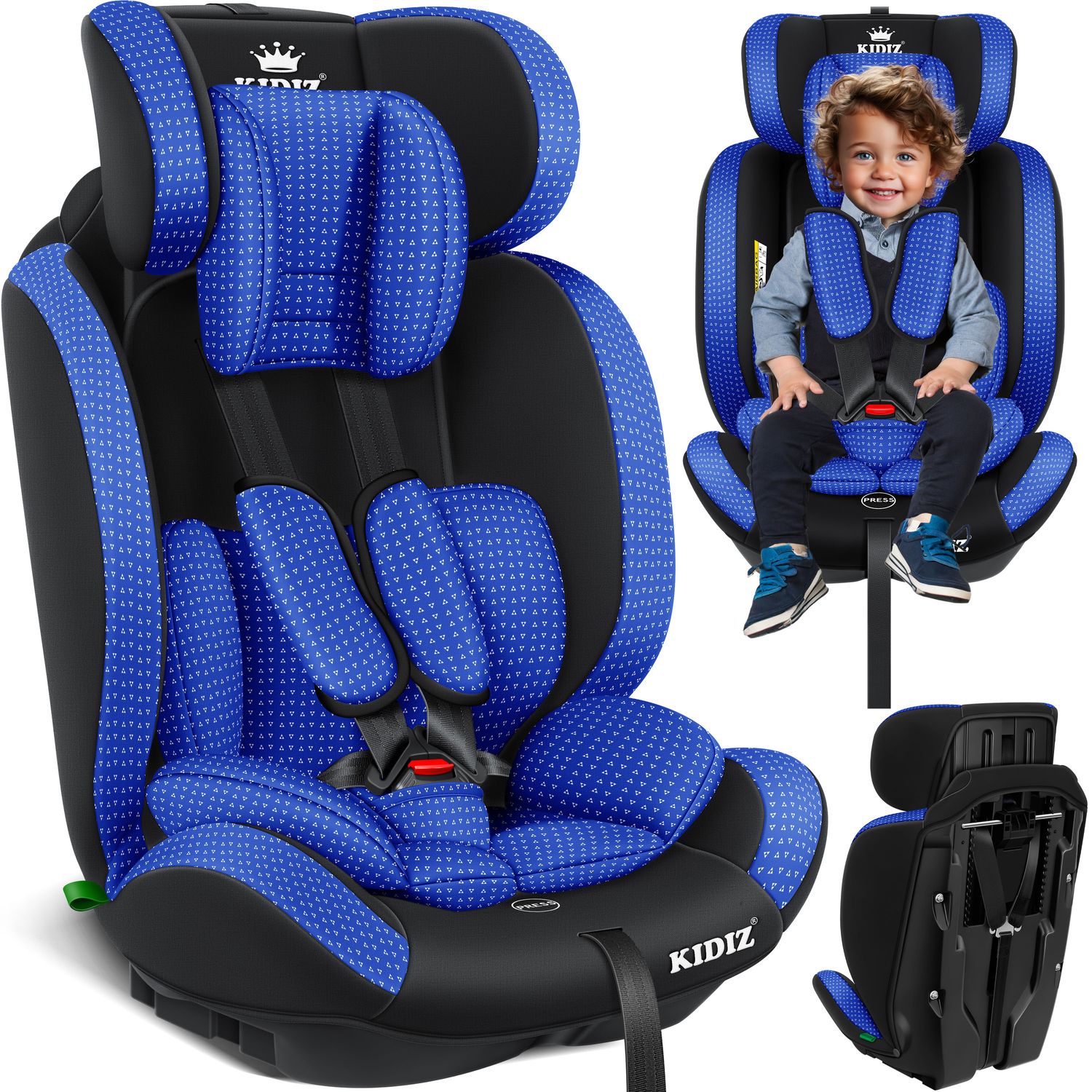 KIDIZ&reg; Autokindersitz Kindersitz Kinderautositz | Autositz Sitzschale | 9 kg - 36 kg 1-12 Jahre | Gruppe 1/2/3 | universal | zugelassen nach ECE R129/03 | 6 verschiedenen Farben | 