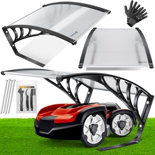 KESSER® Mähroboter Garage Dach Carport Überdachung für Mähroboter Rasenmäher Rasenroboter Automower Garten Witterungsbeständig Mährobotergarage inkl. Montagematerial,  Maße 82 x 103 x 47 cm 