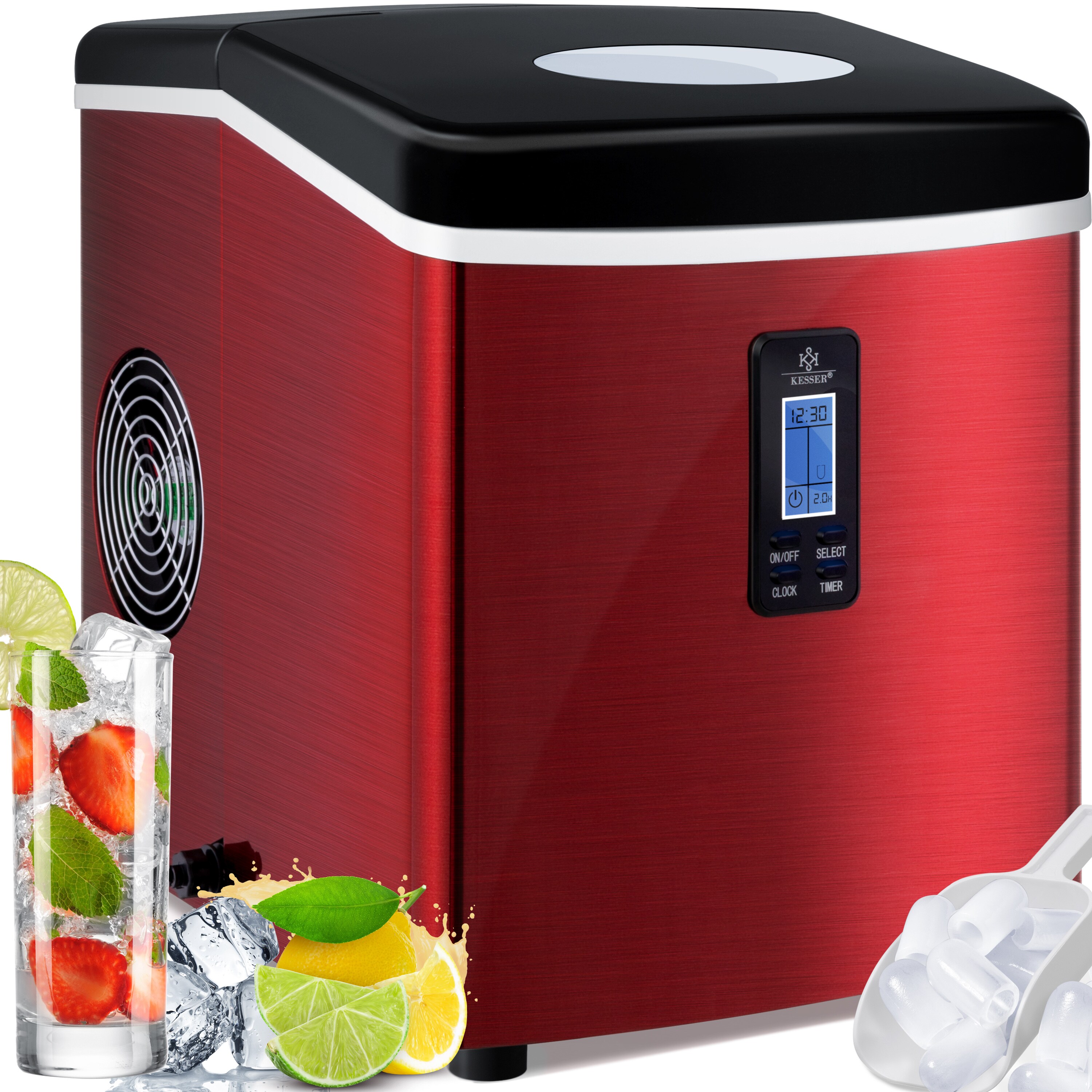 Mulano Eiswürfelmaschine Edelstahl Eiswürfelbereiter Eiswürfel Ice