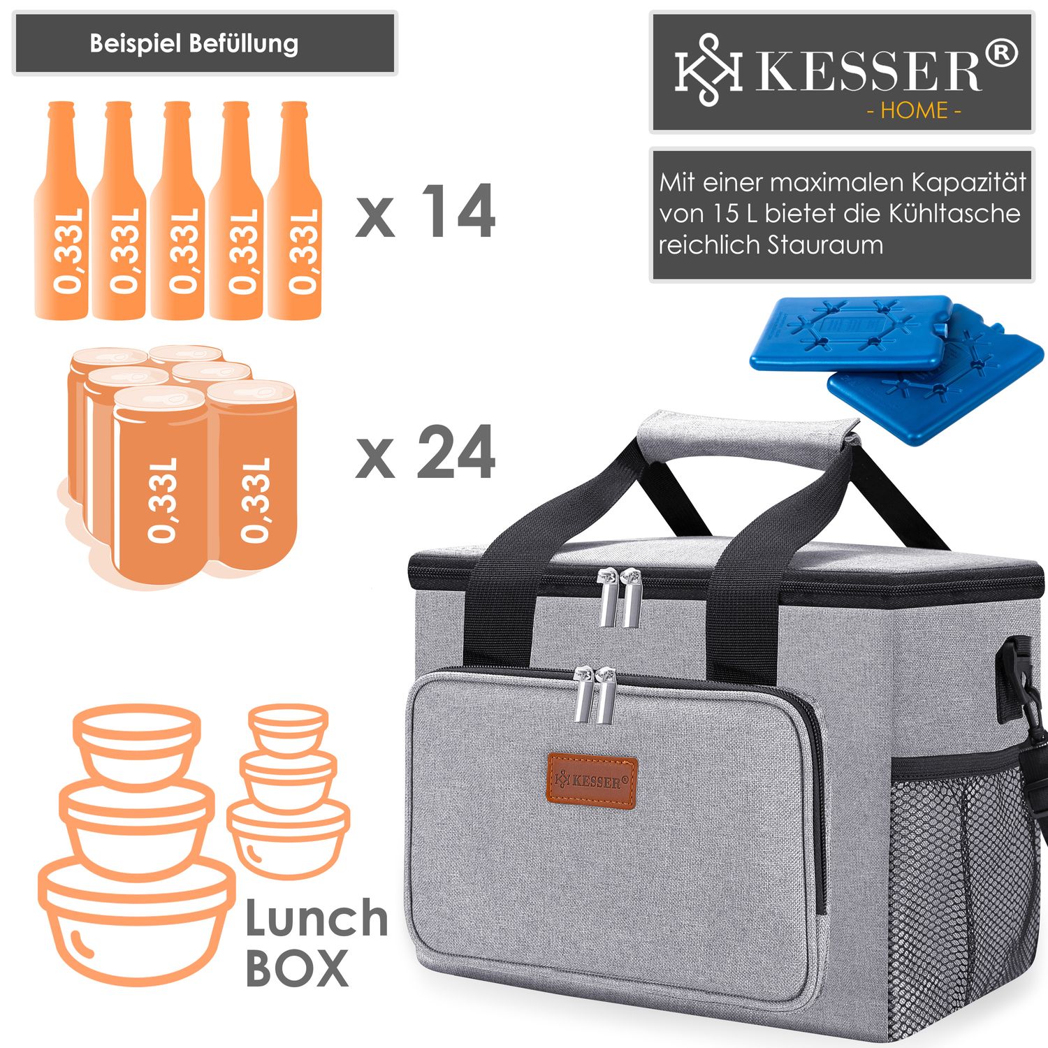 Große Faltbare Kühltasche 65-70L - Isolierbox Für Picknick & Camping