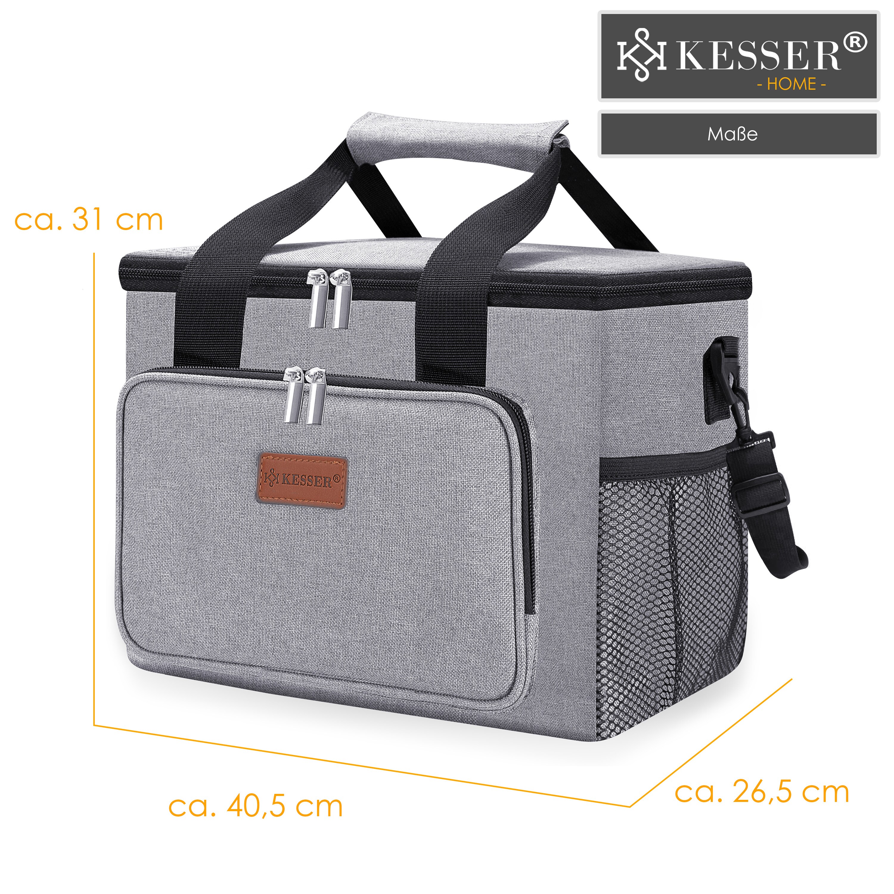 Isolierte Lunchtasche Für Erwachsene – Maschinenwaschbar, Grau, Kompakt & Leicht