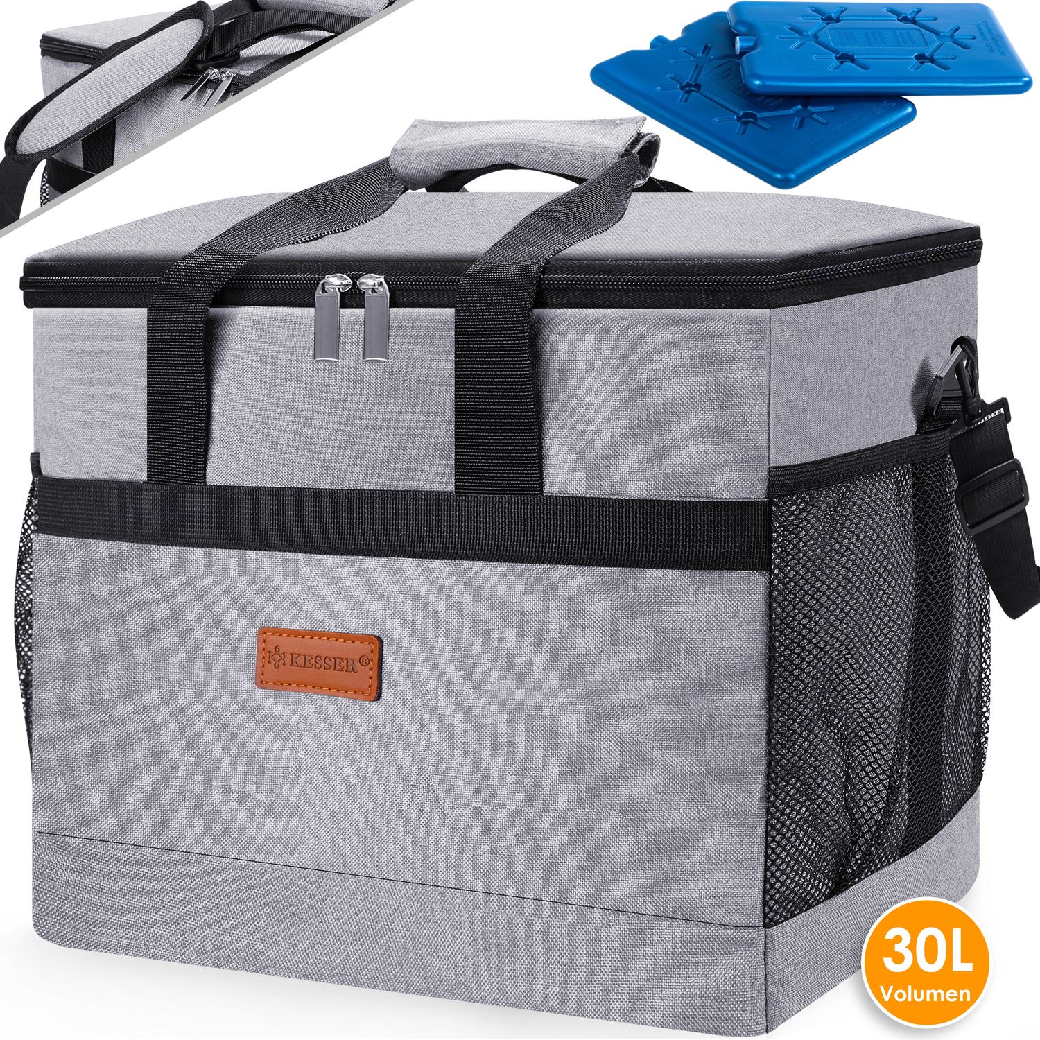 KESSER&reg; K&uuml;hltasche faltbar Gro&szlig; Schultergurt K&uuml;hlkorb K&uuml;hlbox Isoliertasche Thermotasche Picknicktasche f&uuml;r Lebensmitteltransport Lunchtasche Isoliert f&uuml;r Aufbewahrung von W&auml;rme und K&auml;lte 