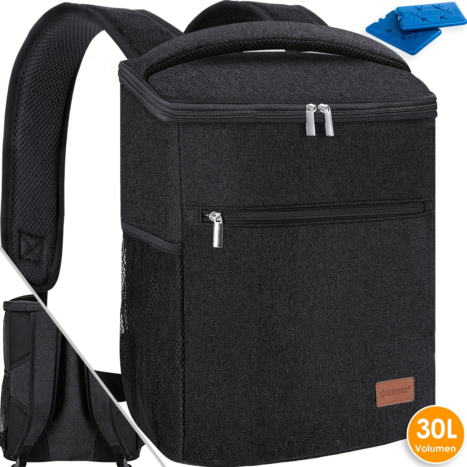 KESSER&reg; 30L K&uuml;hlrucksack K&uuml;hltasche faltbar Gro&szlig; Schultergurt K&uuml;hlbox Isoliertasche Thermotasche Picknicktasche f&uuml;r Lebensmitteltransport Lunchtasche Isoliert Aufbewahrung von W&auml;rme und K&auml;lte 