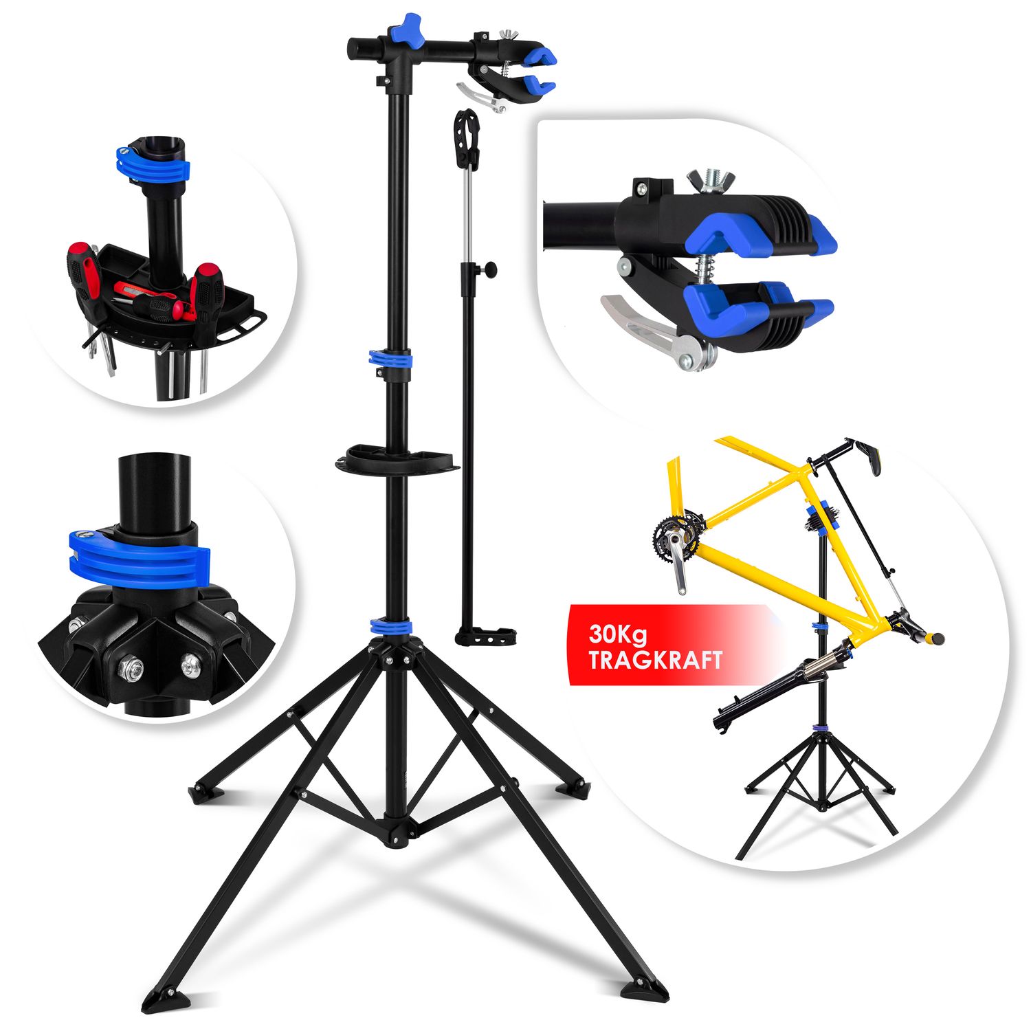 KESSER Fahrradmontagestnder Profi Reparaturstnder Fahrradstnder,  robuster Fahrradreparaturstnder bis 30 kg Fahrrad Montagestnder inkl.  Werkzeugschale + Magnetfach, 360 drehbar mountainbike bei Marktkauf online  bestellen