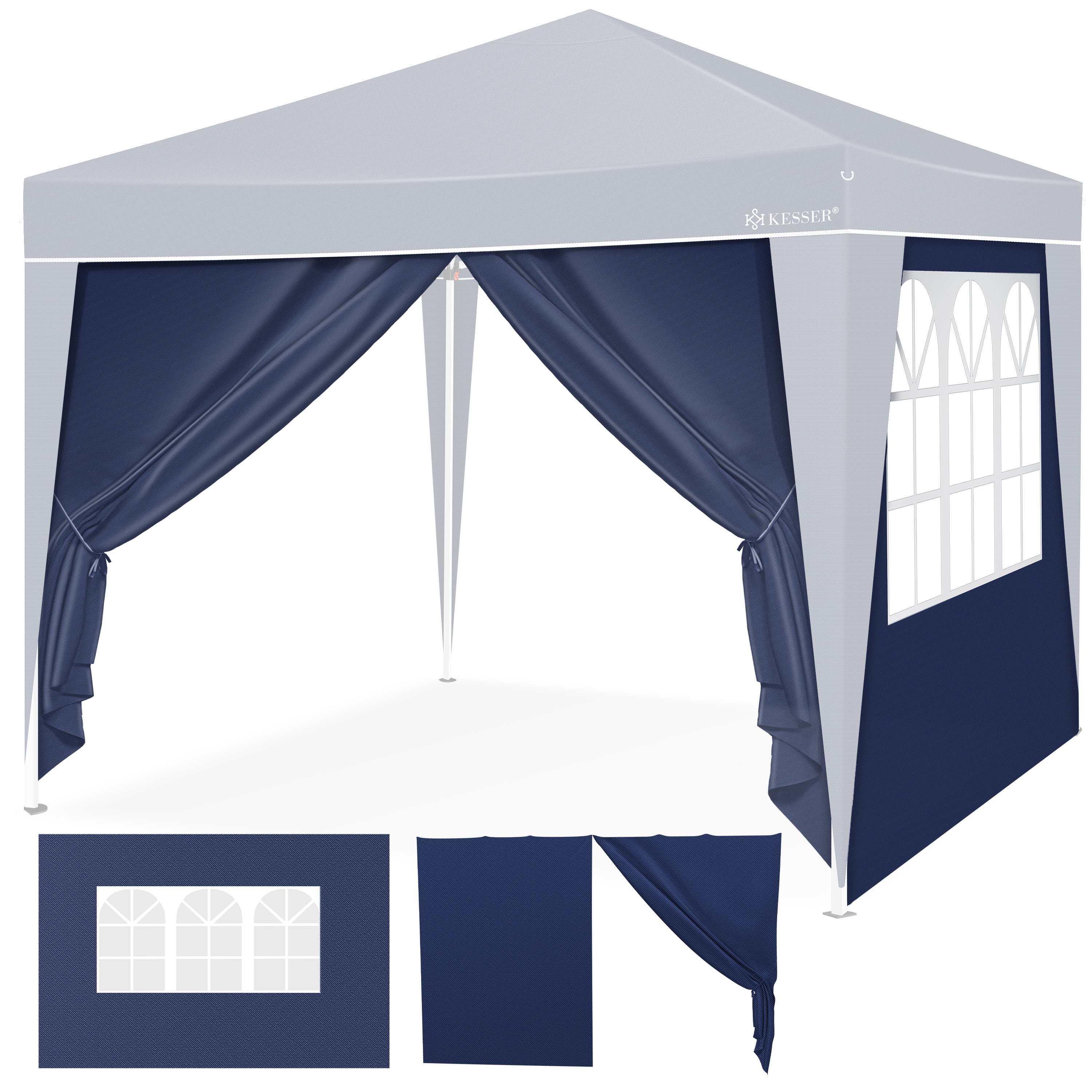 KESSER&reg; 2X Seitenwand f&uuml;r Pavillon 3x3m - Faltpavillon Pop Up | klappbar | platzsparend | verstaubar 