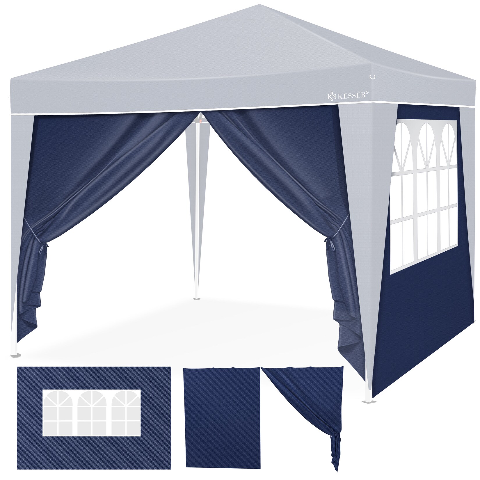 ® 2X Seitenwand für Pavillon 3x3m - Faltpavillon Pop Up   klappbar   platzsparend   verstaubar