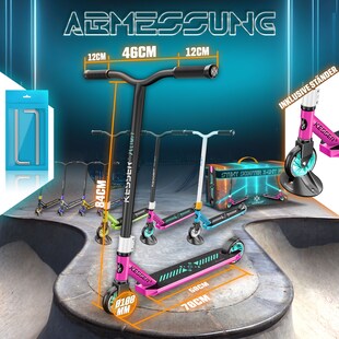 KESSER® Stunt Scooter X-Limit-Pro 360° Lenkung Funscooter Stuntscooter mit Ständer ABEC 9 Kugellagern, 110 mm PU Räder , Kickscooter Tretroller Cityroller Trick Roller für Kinder Erwachsene 