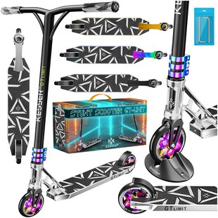 KESSER® Stunt Scooter GT-Limit 360° Lenkung Funscooter Stuntscooter mit Ständer ABEC 9 Kugellagern, 110 mm PU Räder , Kickscooter Tretroller Cityroller Trick Roller für Kinder Erwachsene 