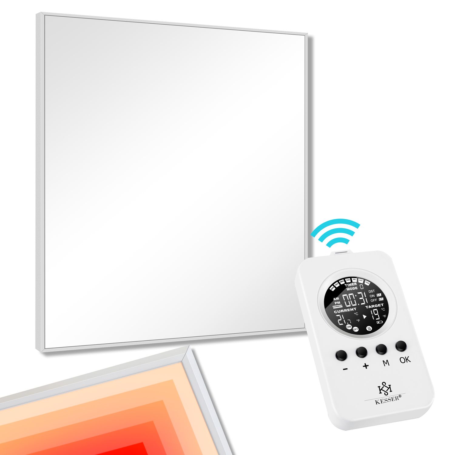 KESSER&reg; Infrarotheizung Mit Thermostat Infrarot Wandheizung Elektroheizung IP44 