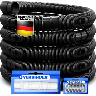 KESSER® Poolschlauch | Schwimmbadschlauch mit Muffen | Solarschlauch für Pool und Schwimmbecken | Saugschlauch | Pumpenschlauch | Flexibler Wasserschlauch 
