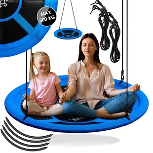 KESSER® Nestschaukel Tellerschaukel Hängeschaukel Rundschaukel Schaukel verstellbar Garten-Schaukel Kinderschaukel Indoor - Outdoor-Schaukel für Kinder & Erwachsene 