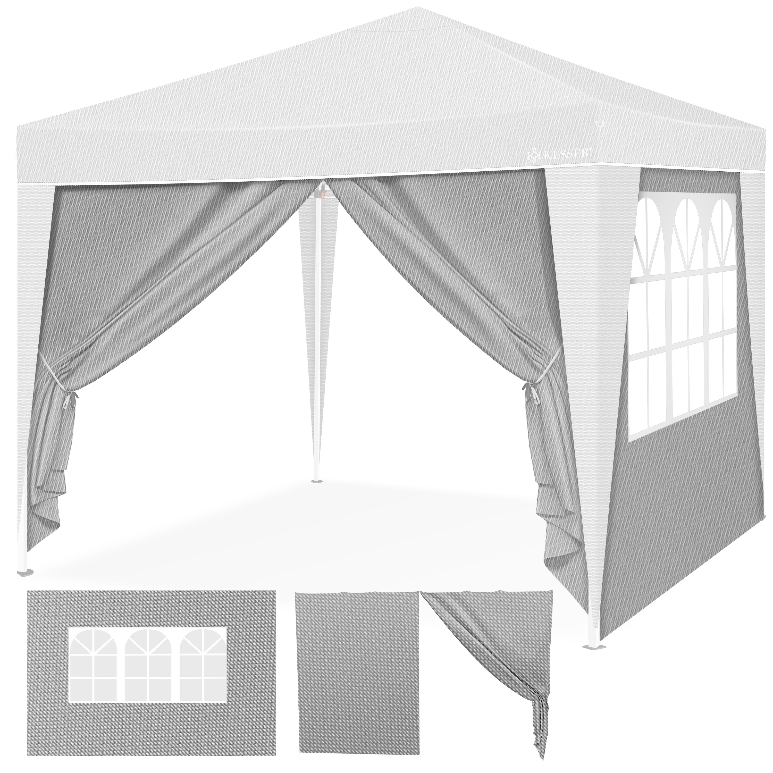 KESSER&reg; 2X Seitenwand f&uuml;r Pavillon 3x3m - Faltpavillon Pop Up | klappbar | platzsparend | verstaubar 