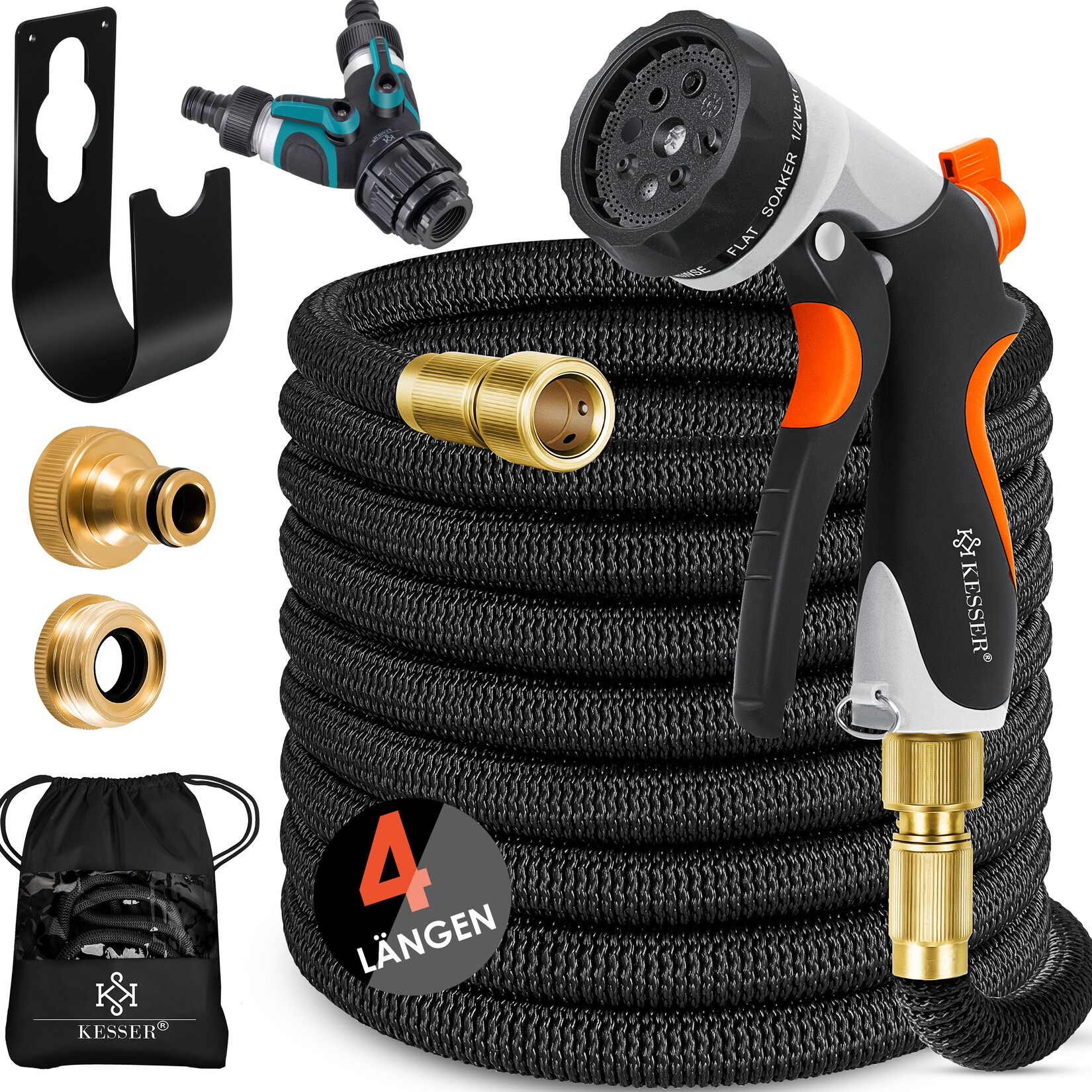 ® Premium Gartenschlauch Flexibler Wasserschlauch dehnbarer Flexischlauch