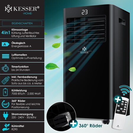 KESSER® – Klimaanlage Mobiles Klimagerät 4in1