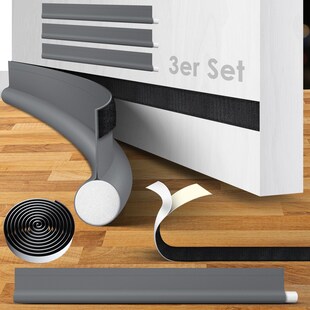 KESSER® Zugluftstopper 3 er Set bis 95 cm zuschneidbar Passend für alle Türen | waschbar | Lärmschutz Türluftstopper | doppelseitige Türisolierung | Luftzugstopper | Schutz vor Lärm und Zugluft | 