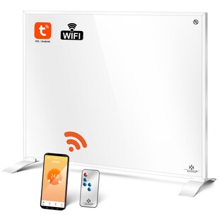 KESSER® Infrarotheizung Energiesparend Infrarot 2in1 Standgerät & Wandmontage Elektroheizung mit Fernbedienung Thermostat & App-Steuerung Timer Elektrisch Heizpaneel Heizung Konvektor Standfüße 