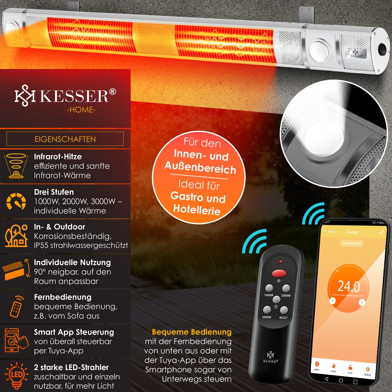 kesser 3000w heizstrahler