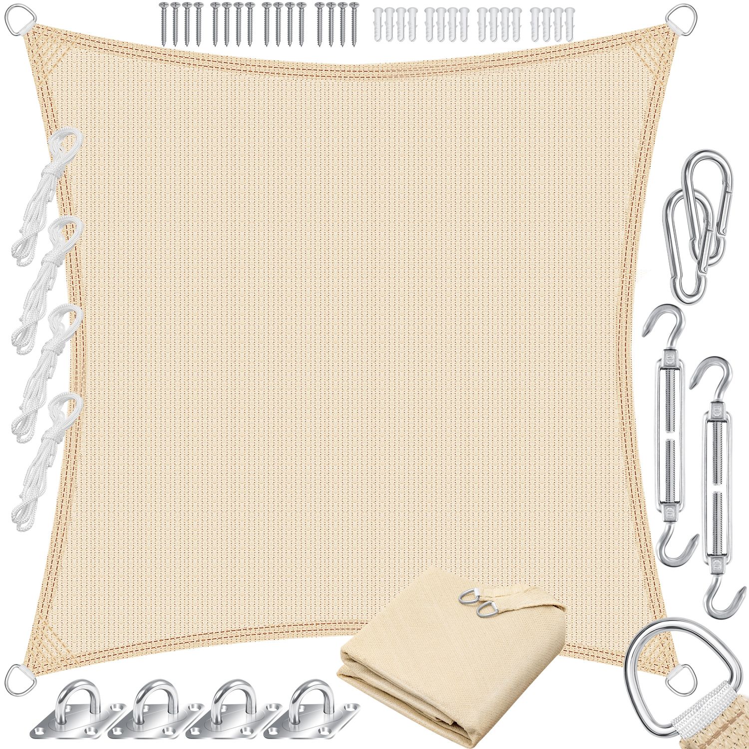 KESSER&reg; Sonnensegel Sonnenschutz Windschutz | HDPE Gewebe | wasserabweisend & windabweisend | 5-Fach quer vern&auml;ht robust & stabil Schattenspender Garten Balkon Terrasse 