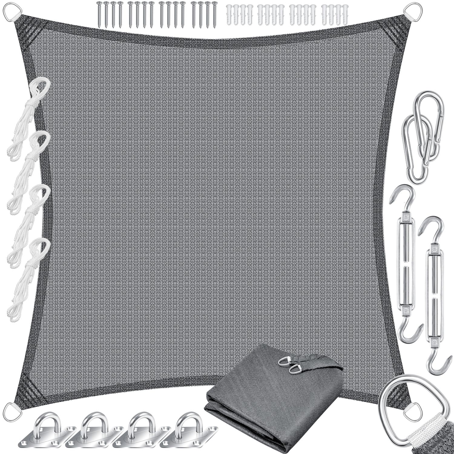 KESSER&reg; Sonnensegel Sonnenschutz Windschutz | HDPE Gewebe | wasserabweisend & windabweisend | 5-Fach quer vern&auml;ht robust & stabil Schattenspender Garten Balkon Terrasse 