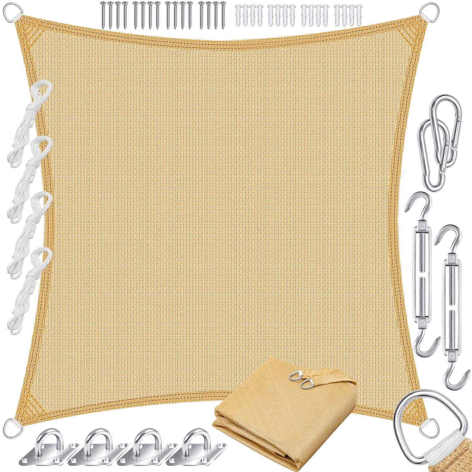 KESSER&reg; Sonnensegel Sonnenschutz Windschutz | HDPE Gewebe | wasserabweisend & windabweisend | 5-Fach quer vern&auml;ht robust & stabil Schattenspender Garten Balkon Terrasse 