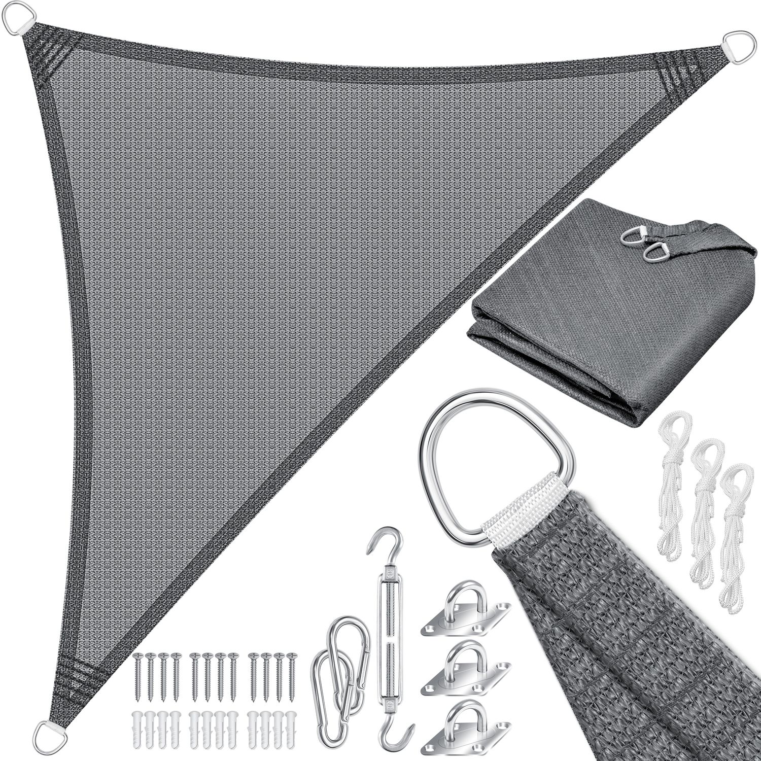 KESSER&reg; Sonnensegel Sonnenschutz Windschutz | HDPE Gewebe | wasserabweisend & windabweisend | 5-Fach quer vern&auml;ht robust & stabil Schattenspender Garten Balkon Terrasse 