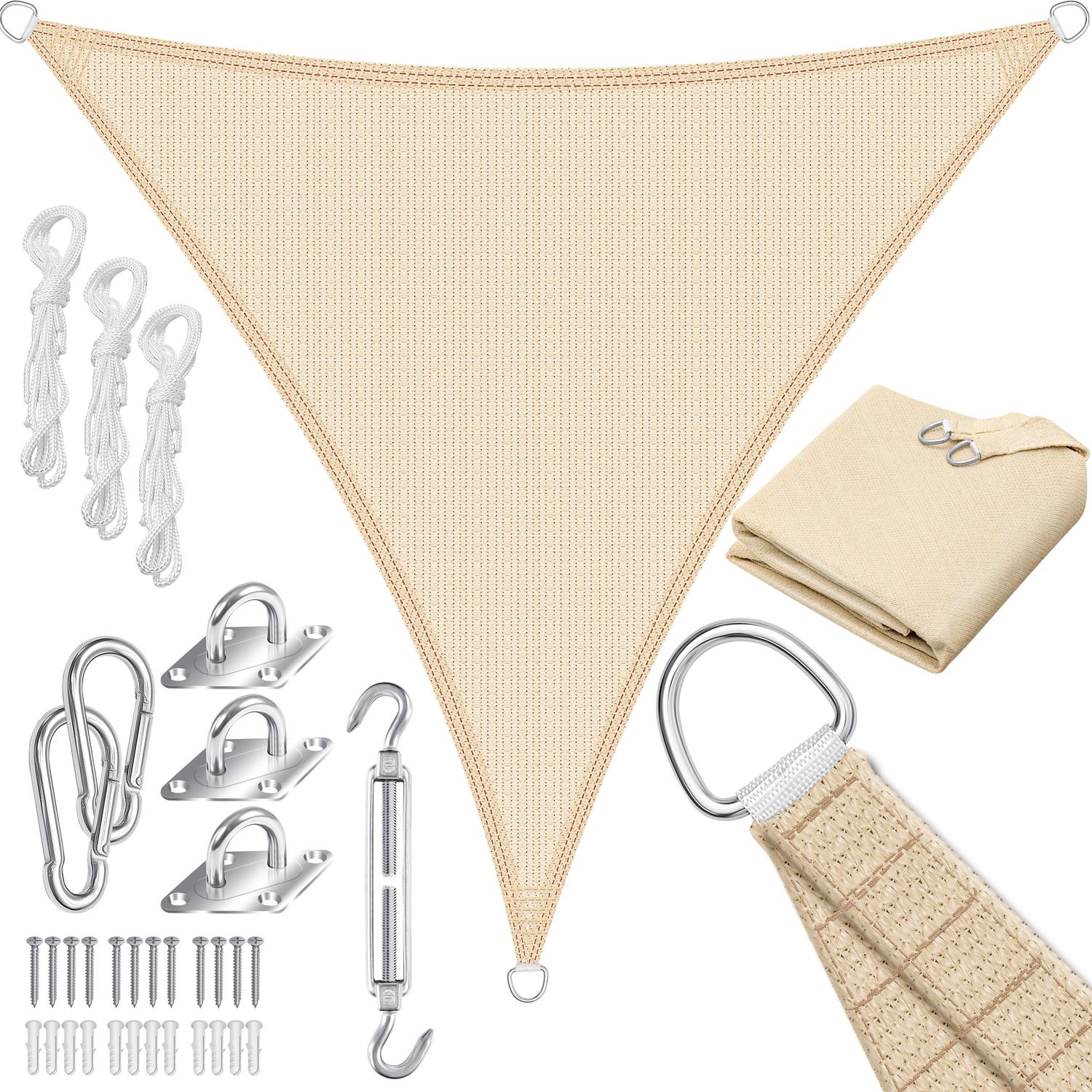 KESSER&reg; Sonnensegel Sonnenschutz Windschutz | HDPE Gewebe | wasserabweisend & windabweisend | 5-Fach quer vern&auml;ht robust & stabil Schattenspender Garten Balkon Terrasse 