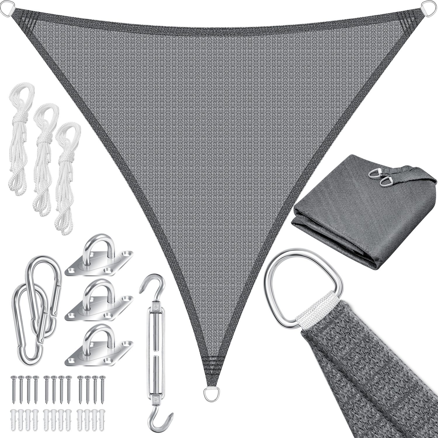 KESSER&reg; Sonnensegel Sonnenschutz Windschutz | HDPE Gewebe | wasserabweisend & windabweisend | 5-Fach quer vern&auml;ht robust & stabil Schattenspender Garten Balkon Terrasse 