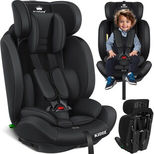 KIDIZ® Autokindersitz Kinderautositz ? Gruppe 1+2+3 ? 9-36 kg 5-Punkt-Sicherheitsgurt, Autositz, Kindersitz, Einstellbare Kopfstütze | Mitwachsende Sitzerhöhung 1-12 Jahre, Stabil und Sicher 