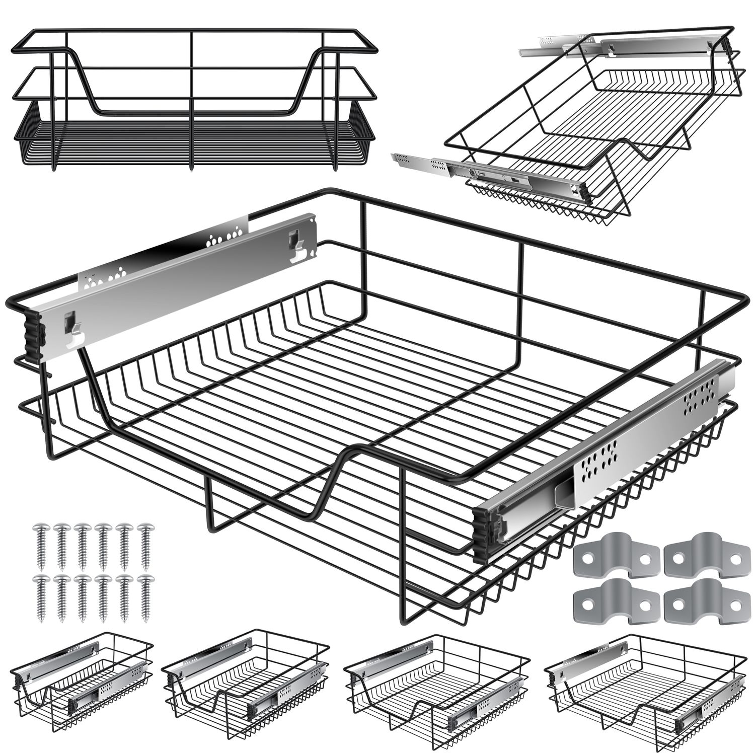 KESSER&reg; Teleskopschublade ? K&uuml;chenschublade ? K&uuml;chenschrank ? Korbauszug ? Schrankauszug ? Vollauszug ? Schublade 