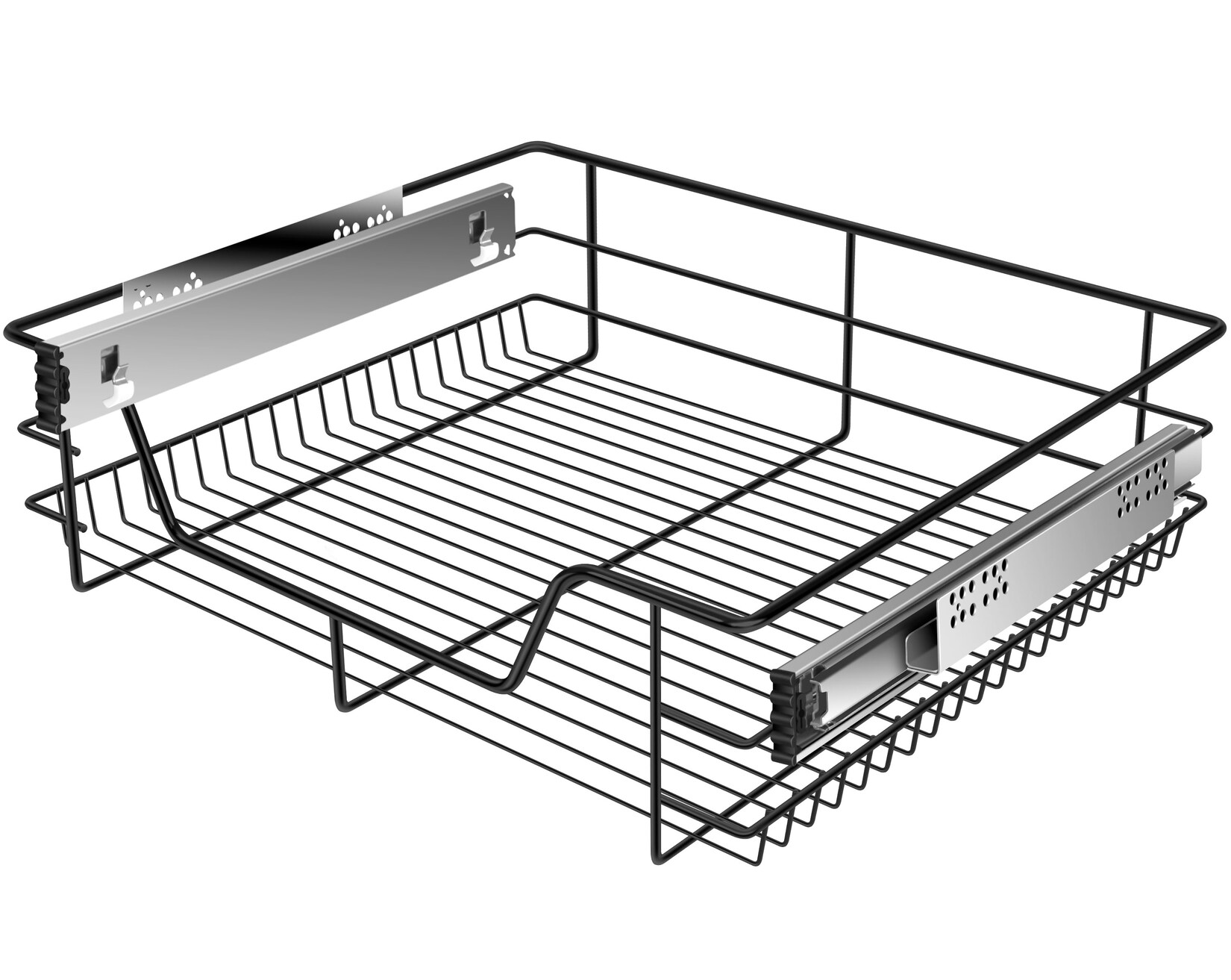 KESSER® Teleskopschublade 30-60cm Schrankbreite verchromt aus Edelstahl Schubladeneinsatz für Küchenschrank Korbauszug Schrankauszug