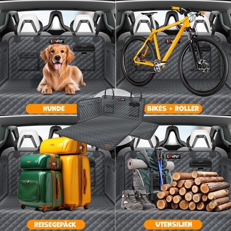 ✓ Universal Kofferraumschutz wasserabweisend & pflegeleicht Autodecke Hunde