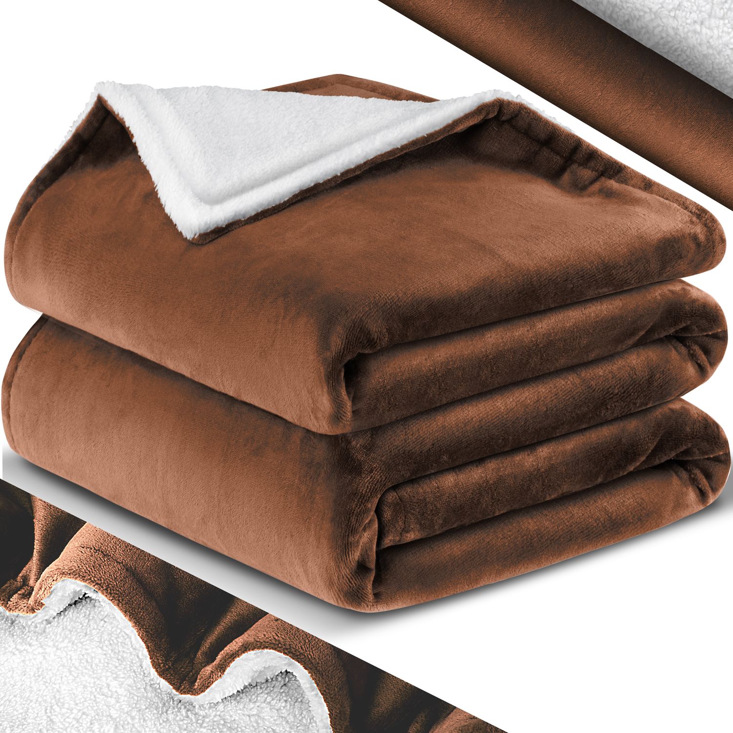 KESSER&reg; Kuscheldecke Flauschige Sherpa Extra Weich & Warm Wohndecke Flanell Fleecedecke, Falten best&auml;ndig/Anti-verf&auml;rben als Couchdecke Sofadecke oder Bett&uuml;berwurf 