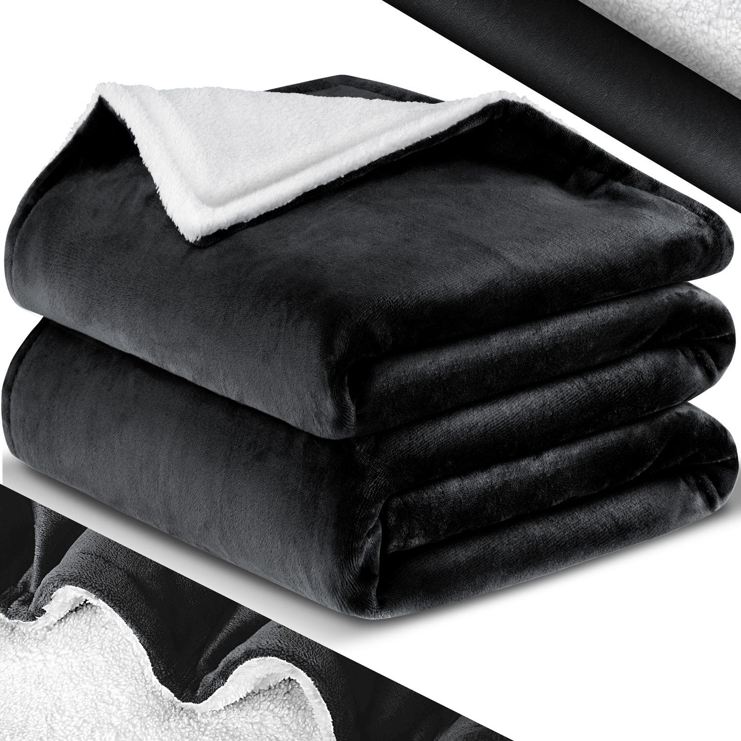 KESSER&reg; Kuscheldecke Flauschige Sherpa Extra Weich & Warm Wohndecke Flanell Fleecedecke, Falten best&auml;ndig/Anti-verf&auml;rben als Couchdecke Sofadecke oder Bett&uuml;berwurf 