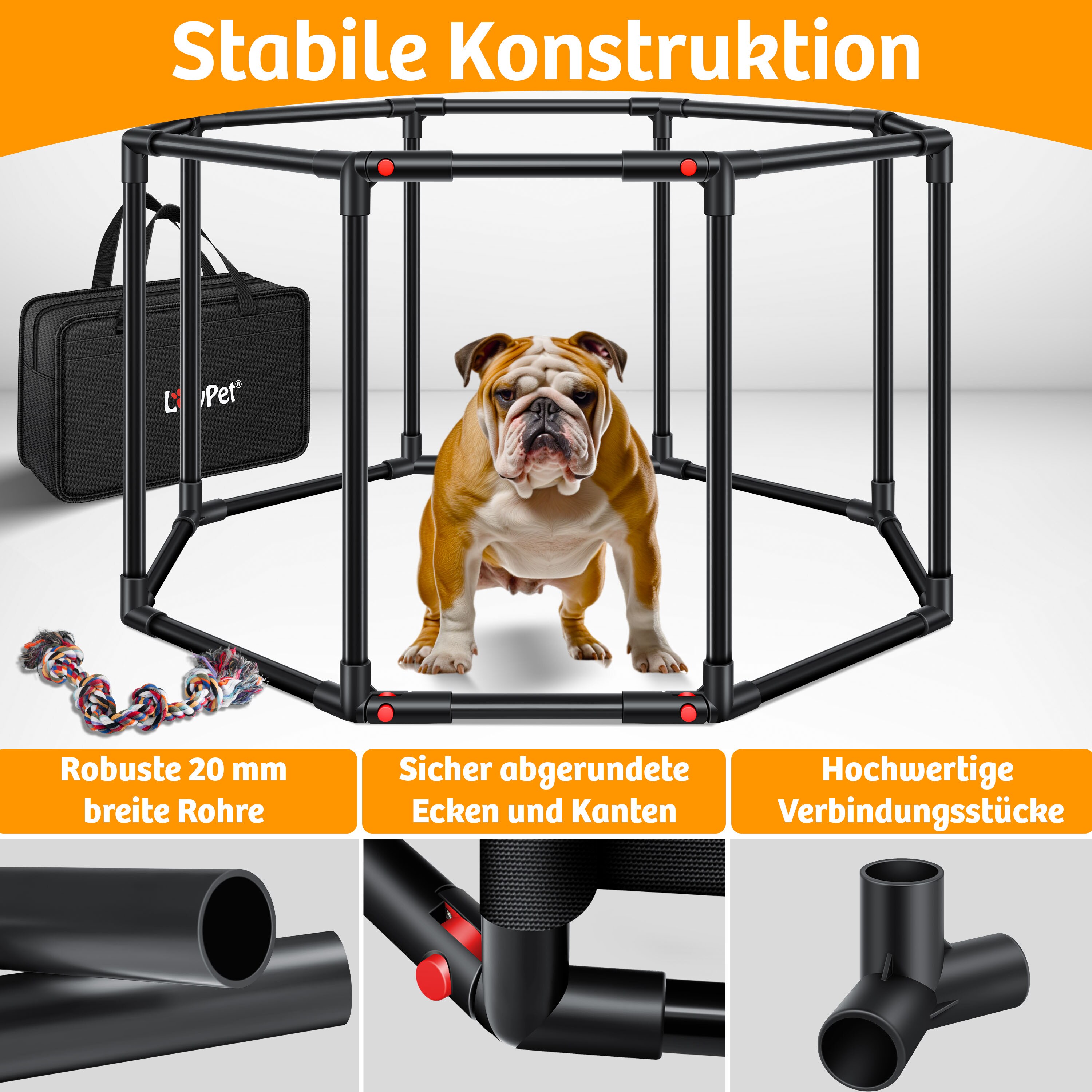 Tragbarer Laufstall Für Haustiere - 73 Cm Durchmesser, Wasserdicht, Mit Tragetasche