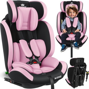 KIDIZ® Autokindersitz Premium Kinderautositz Gruppe 1+2+3, 9-36 kg 5-Punkt-Sicherheitsgurt, Autositz, Kindersitz, Einstellbare Kopfstütze, Mitwachsende Sitzerhöhung 1-12 Jahre, Stabil und Sicher 