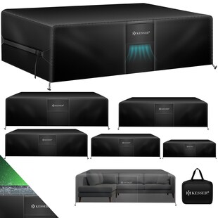 KESSER® Gartenmöbel Abdeckung | Abdeckplane winddicht winterfest wasserdicht für Gartentische 420D Oxford Schutzhülle für Terrassenmöbel | UV- & Regenschutz mit Belüftungsöffnung 