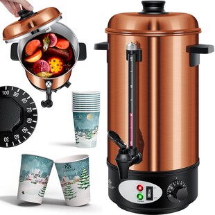 KESSER® Glühweinkessel Edelstahl Glühweinkocher Glühweinautomat Heißgetränkeautomat Wasserkocher Heißwasserspender Kocher Einkochautomat 