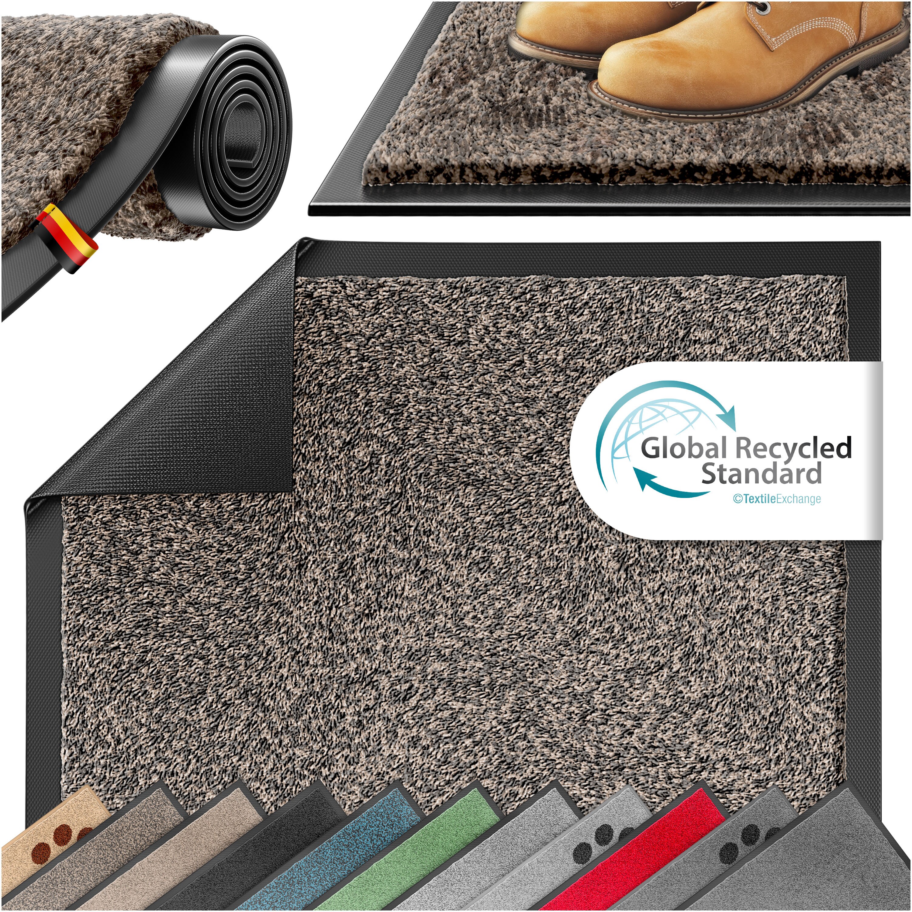 KESSER&reg; Schmutzfangmatte rutschfeste Fu&szlig;matte f&uuml;r Innen- & Au&szlig;enbereich waschbar & wetterfest | T&uuml;rmatte Wohnungseingang | Teppich f&uuml;r B&uuml;ro & Vorzimmer | Fu&szlig;abtreter Fu&szlig;abstreifer 