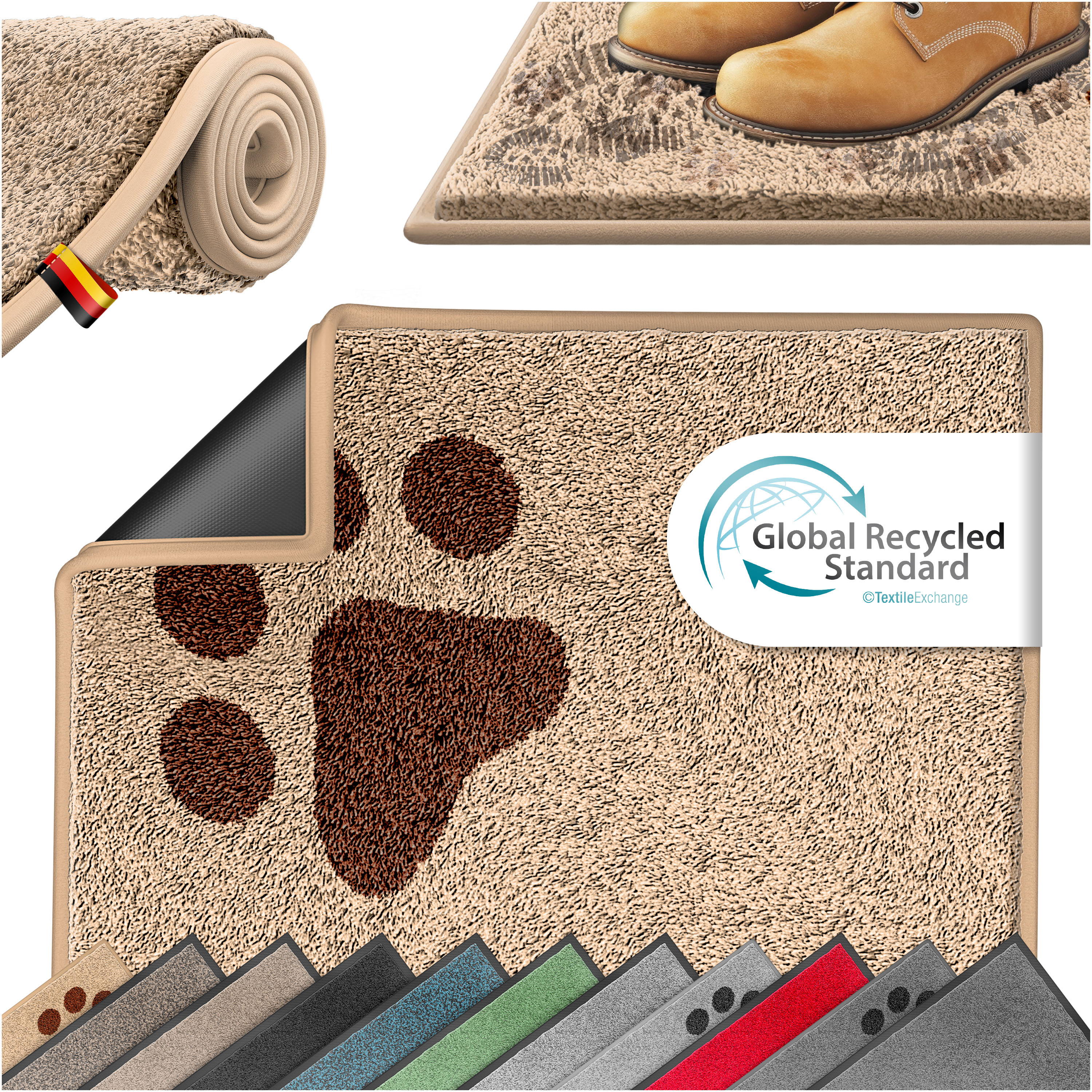 KESSER&reg; Schmutzfangmatte rutschfeste Fu&szlig;matte f&uuml;r Innen- & Au&szlig;enbereich waschbar & wetterfest | T&uuml;rmatte Wohnungseingang | Teppich f&uuml;r B&uuml;ro & Vorzimmer | Fu&szlig;abtreter Fu&szlig;abstreifer 