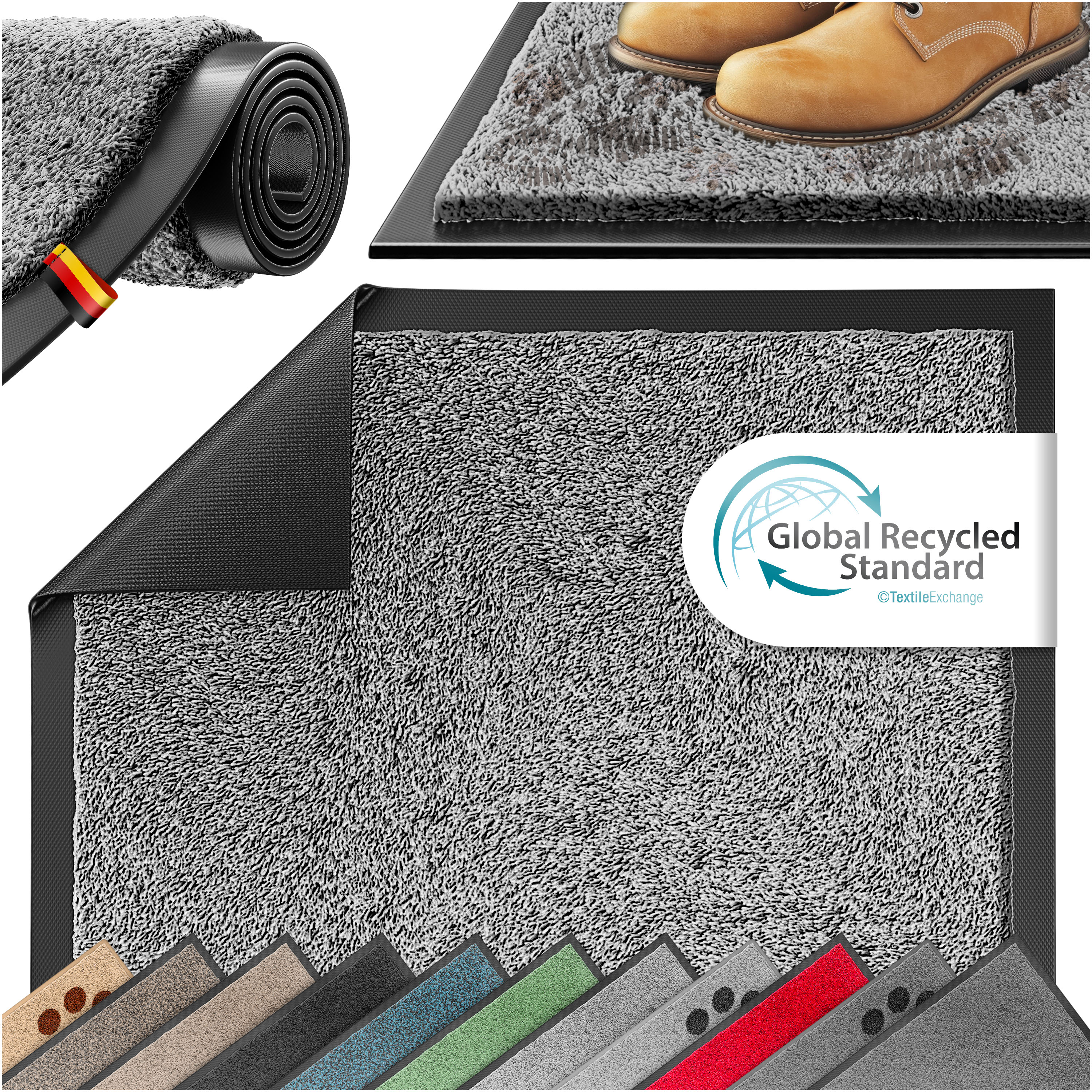 KESSER&reg; Schmutzfangmatte rutschfeste Fu&szlig;matte f&uuml;r Innen- & Au&szlig;enbereich waschbar & wetterfest | T&uuml;rmatte Wohnungseingang | Teppich f&uuml;r B&uuml;ro & Vorzimmer | Fu&szlig;abtreter Fu&szlig;abstreifer 