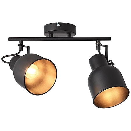BRILLIANT Lampe, Rolet Spotrohr 2flg sand schwarz, Metall, 2x D45, E14, 18W,Tropfenlampen  (nicht enthalten) bei Marktkauf online bestellen