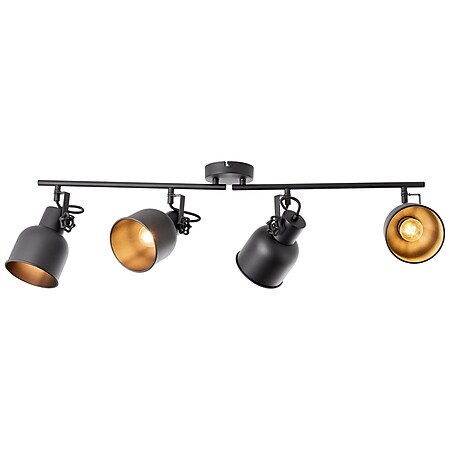 BRILLIANT Lampe, Rolet Spotrohr 4flg sand schwarz, Metall, 4x D45, E14, 18W,Tropfenlampen  (nicht enthalten) bei Marktkauf online bestellen