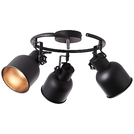 BRILLIANT Lampe, Rolet Spotspirale 3flg sand schwarz, Metall, 3x D45, E14,  18W,Tropfenlampen (nicht enthalten) bei Marktkauf online bestellen