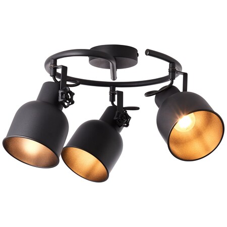 BRILLIANT Lampe, Rolet Spotspirale 3flg D45, E14, Marktkauf schwarz, bei 18W,Tropfenlampen online enthalten) Metall, 3x sand bestellen (nicht