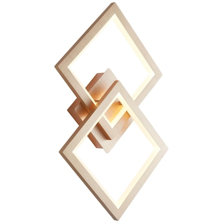 BRILLIANT Lampe, 1x 3000K), A bei und bestellen LED Kunststoff, 18W alu/gold, (950lm, online Deckenleuchte Marktkauf Metall/ Wand- LED Gwyn integriert