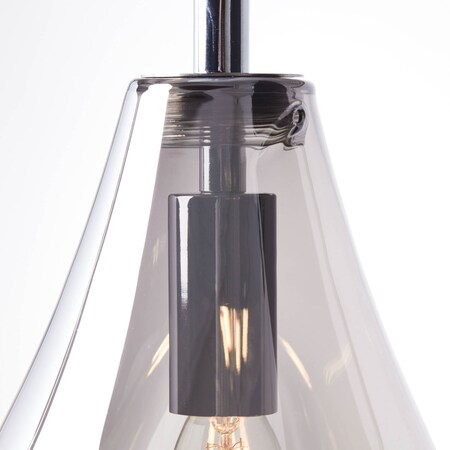 BRILLIANT Lampe, Drops Pendelleuchte 1flg rauchglas/chrom, bestellen (nicht Glas/Metall, D45, bei enthalten) 25W,Tropfenlampen 1x Marktkauf online E14