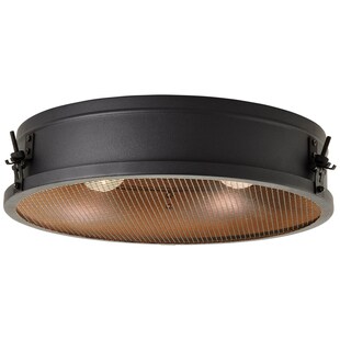 BRILLIANT Lampe, Zois Deckenleuchte 42cm schwarz korund, Metall, 2x A60, E27, 28W,Normallampen (nicht enthalten) 
