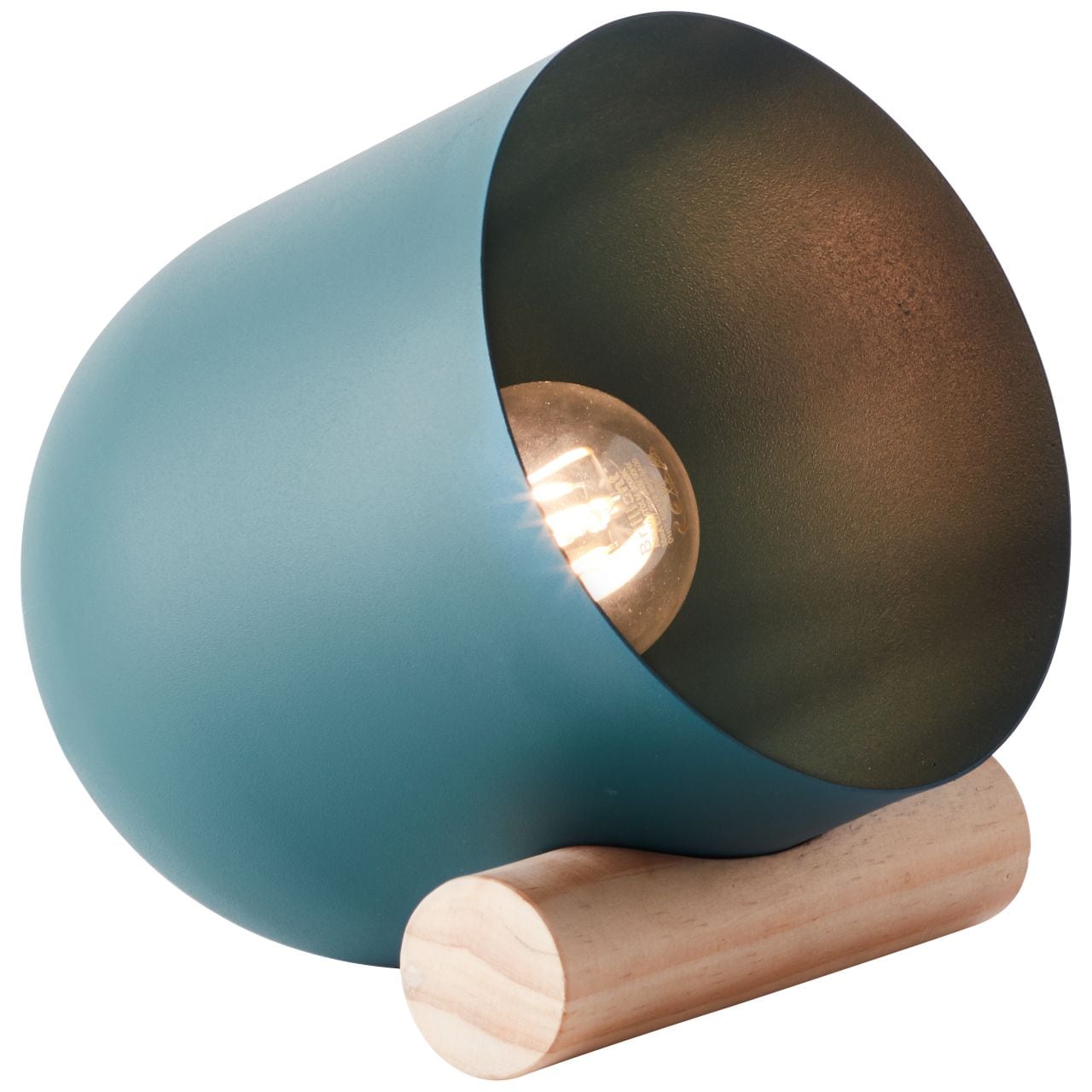 BRILLIANT Lampe, Koji Tischleuchte t&uuml;rkis, Metall/Holz, 1x A60, E27, 25W,Normallampen (nicht enthalten) 