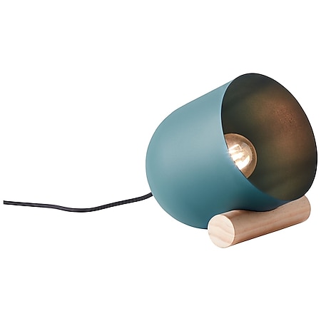 BRILLIANT Lampe, Koji Tischleuchte türkis, Metall/Holz, 1x A60, E27, 25W,Normallampen  (nicht enthalten) bei Marktkauf online bestellen