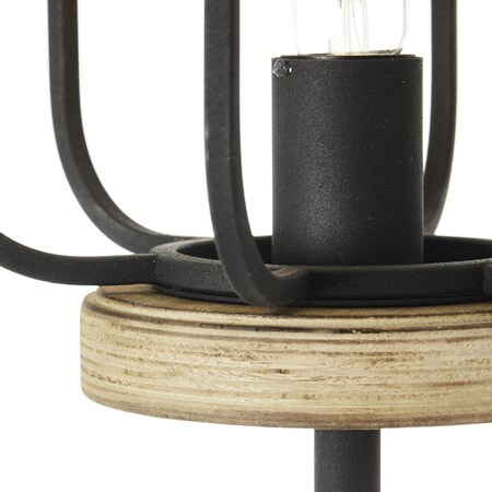 BRILLIANT Lampe, Gwen Standleuchte (nicht Holz, Marktkauf holz/schwarz enthalten) 1flg antik bei bestellen A60, online 1x Metall/ korund, E27, 52W,Normallampen